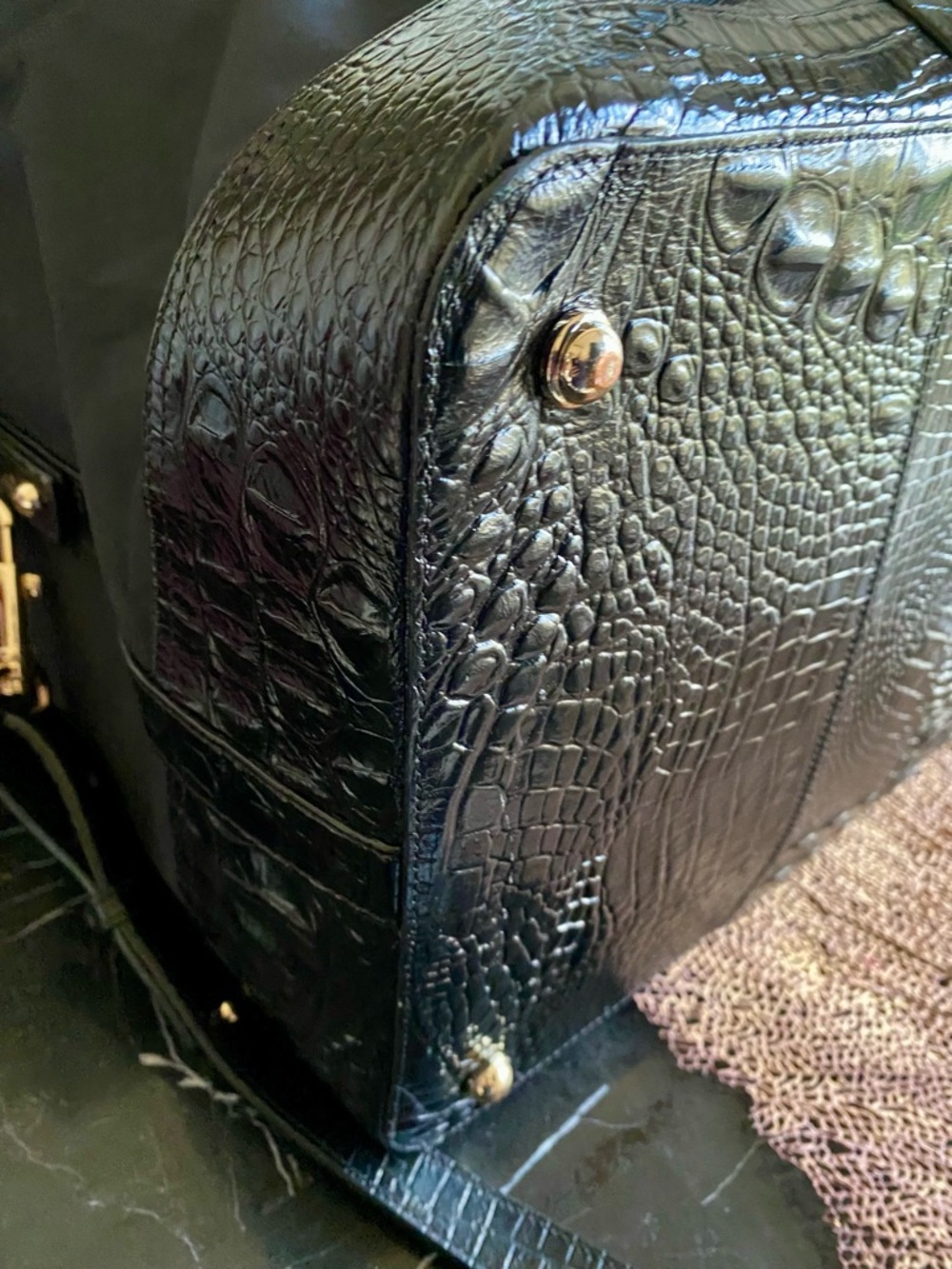 ⛴️⚓️BRAHMIN BLACK DUXBURY WEEKENDER TRAVEL BAG - Picture 11 of 15